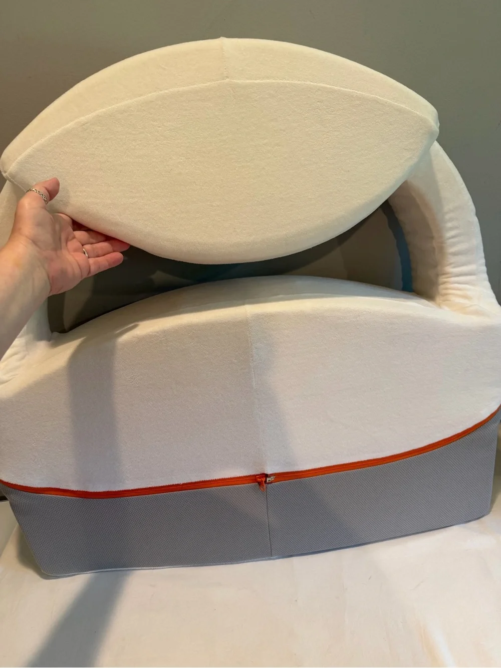 Medcline shoulder relief memory foam wedge pillow removable zip cover EUC